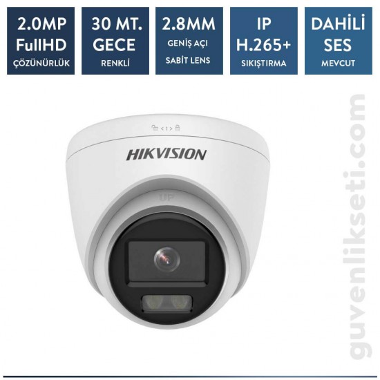 Hikvision DS-2CD1327G0-LUF 2MP IP ColorVu Dome Kamera